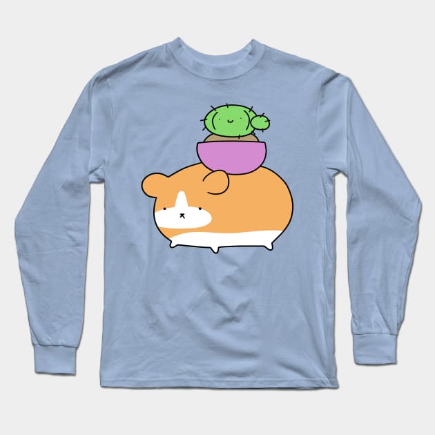 Hamster and Little Cactus Long Sleeve T-Shirt by saradaboru